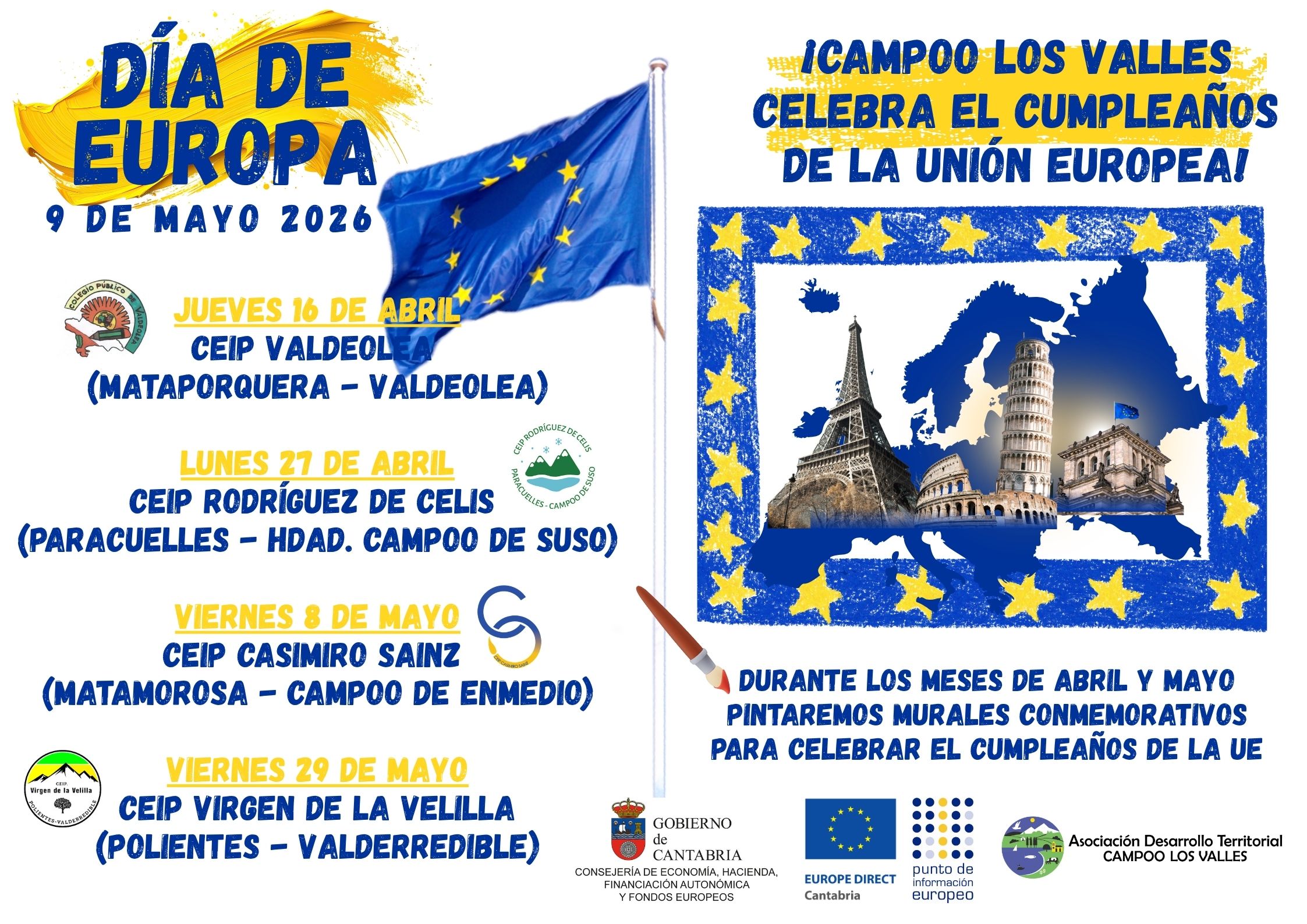 CARTEL DÍA DE EUROPA 2026 CAMPOO LOS VALLES